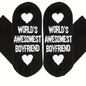 "'World's Awesomest Boyfriend" No-Show Socks